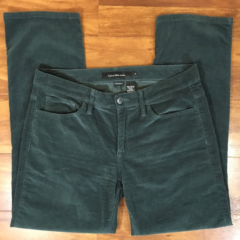 Calvin Klein Straight Leg Corduroy Pants, Size 12